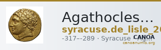 Agathocles of Syracuse Syracuse De Lisle 2021 G5 — CANOA