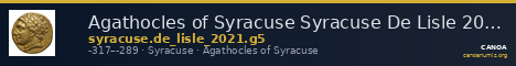 Agathocles of Syracuse Syracuse De Lisle 2021 G5 — CANOA