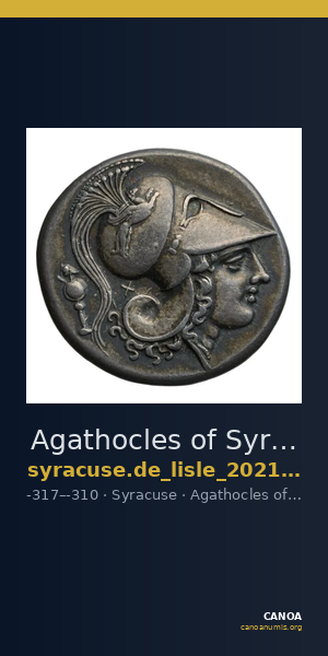 Agathocles of Syracuse Syracuse De Lisle 2021 S2 — CANOA