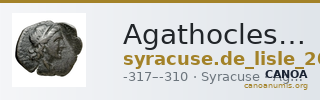 Agathocles of Syracuse Syracuse De Lisle 2021 S3 — CANOA