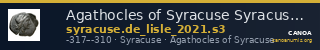 Agathocles of Syracuse Syracuse De Lisle 2021 S3 — CANOA