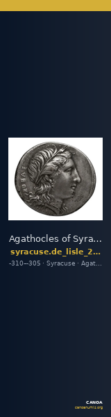 Agathocles of Syracuse Syracuse De Lisle 2021 S4 — CANOA