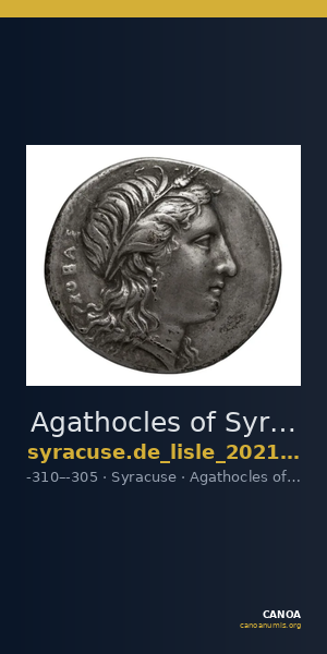 Agathocles of Syracuse Syracuse De Lisle 2021 S4 — CANOA