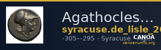 Agathocles of Syracuse Syracuse De Lisle 2021 S5 — CANOA