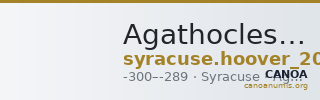 Agathocles of Syracuse Syracuse Hoover 2012 1409 — CANOA