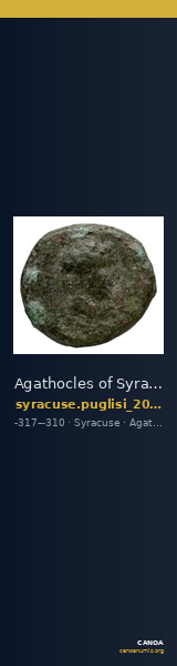 Agathocles of Syracuse Syracuse Puglisi 2009 313 — CANOA