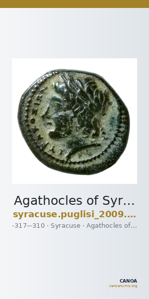 Agathocles of Syracuse Syracuse Puglisi 2009 314 — CANOA