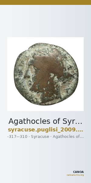 Agathocles of Syracuse Syracuse Puglisi 2009 315 — CANOA
