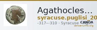 Agathocles of Syracuse Syracuse Puglisi 2009 315 — CANOA