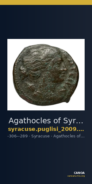 Agathocles of Syracuse Syracuse Puglisi 2009 322 — CANOA