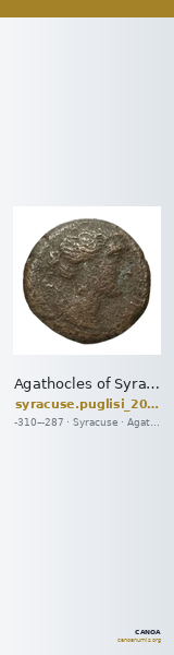 Agathocles of Syracuse Syracuse Puglisi 2009 323-324 — CANOA