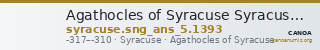 Agathocles of Syracuse Syracuse SNG ANS 1393 — CANOA