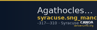 Agathocles of Syracuse Syracuse SNG Manchester 519 — CANOA