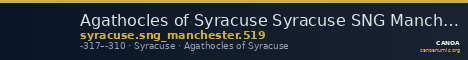 Agathocles of Syracuse Syracuse SNG Manchester 519 — CANOA