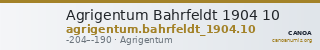 Agrigentum Bahrfeldt 1904 10 — CANOA