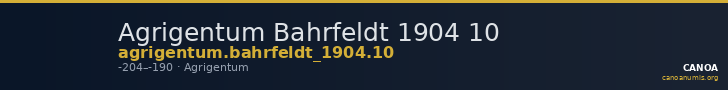 Agrigentum Bahrfeldt 1904 10 — CANOA
