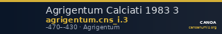 Agrigentum Calciati 1983 3 — CANOA