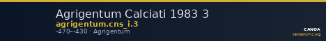 Agrigentum Calciati 1983 3 — CANOA