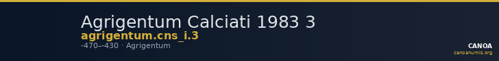 Agrigentum Calciati 1983 3 — CANOA