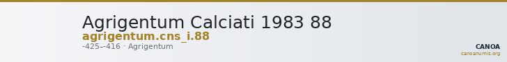 Agrigentum Calciati 1983 88 — CANOA