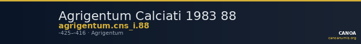 Agrigentum Calciati 1983 88 — CANOA