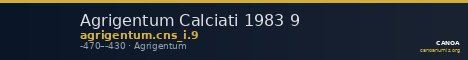 Agrigentum Calciati 1983 9 — CANOA