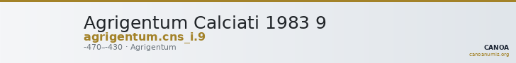 Agrigentum Calciati 1983 9 — CANOA