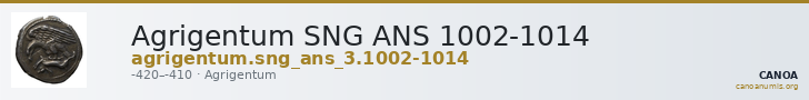 Agrigentum SNG ANS 1002-1014 — CANOA