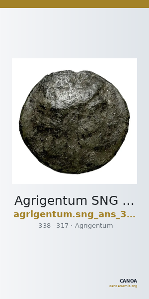 Agrigentum SNG ANS 1109 — CANOA