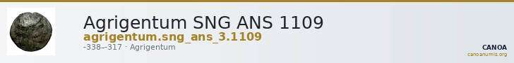 Agrigentum SNG ANS 1109 — CANOA