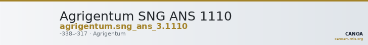 Agrigentum SNG ANS 1110 — CANOA
