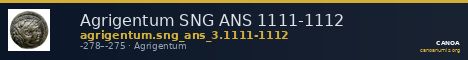 Agrigentum SNG ANS 1111-1112 — CANOA