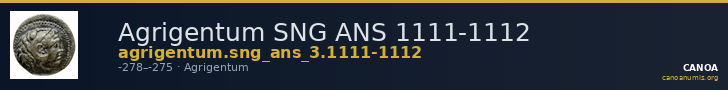 Agrigentum SNG ANS 1111-1112 — CANOA