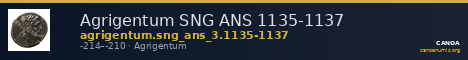 Agrigentum SNG ANS 1135-1137 — CANOA