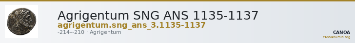 Agrigentum SNG ANS 1135-1137 — CANOA