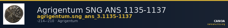 Agrigentum SNG ANS 1135-1137 — CANOA