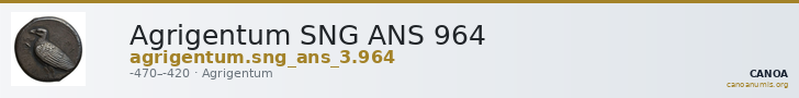 Agrigentum SNG ANS 964 — CANOA