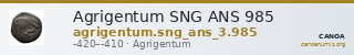 Agrigentum SNG ANS 985 — CANOA