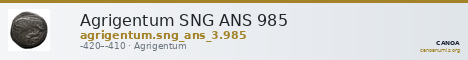 Agrigentum SNG ANS 985 — CANOA
