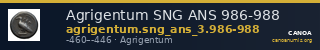 Agrigentum SNG ANS 986-988 — CANOA