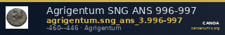 Agrigentum SNG ANS 996-997 — CANOA