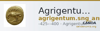 Agrigentum SNG ANS 998 — CANOA