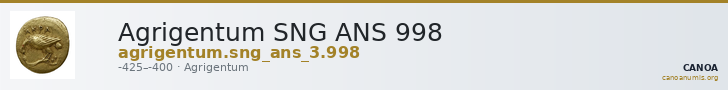 Agrigentum SNG ANS 998 — CANOA