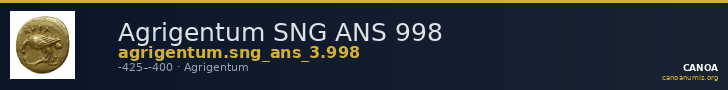 Agrigentum SNG ANS 998 — CANOA