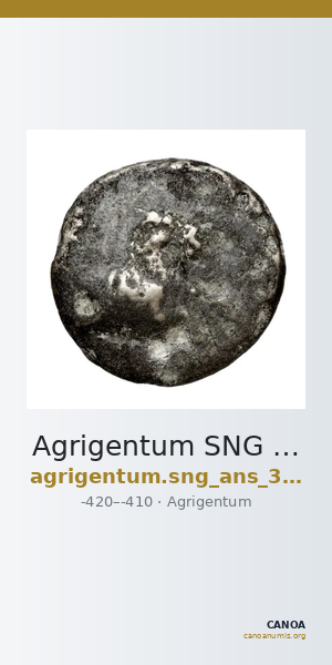 Agrigentum SNG ANS 999 — CANOA