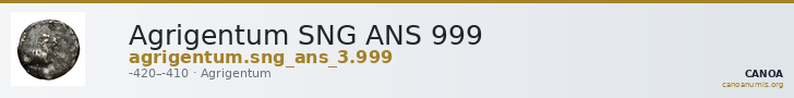 Agrigentum SNG ANS 999 — CANOA