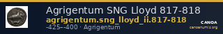 Agrigentum SNG Lloyd 817-818 — CANOA