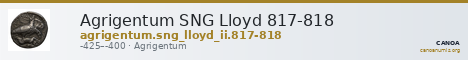 Agrigentum SNG Lloyd 817-818 — CANOA