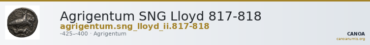 Agrigentum SNG Lloyd 817-818 — CANOA