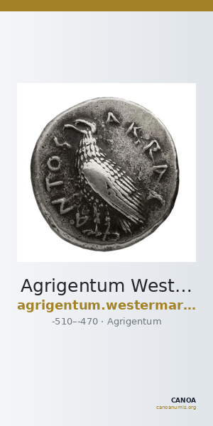Agrigentum Westermark 2018 didrachms_groupe_I-IV — CANOA